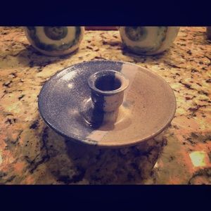 Handmade Pottery Candlestick Holder